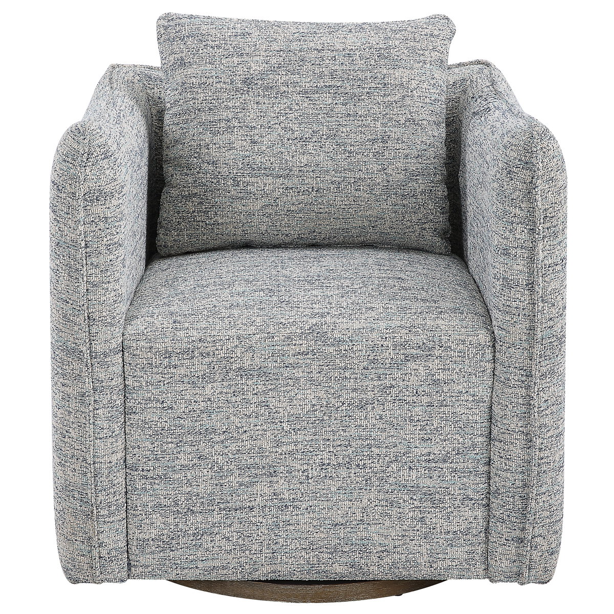 Corben Blue Swivel Chair, Accent Chair by Uttermost, 30" width x 30" height x 30" depth View 1