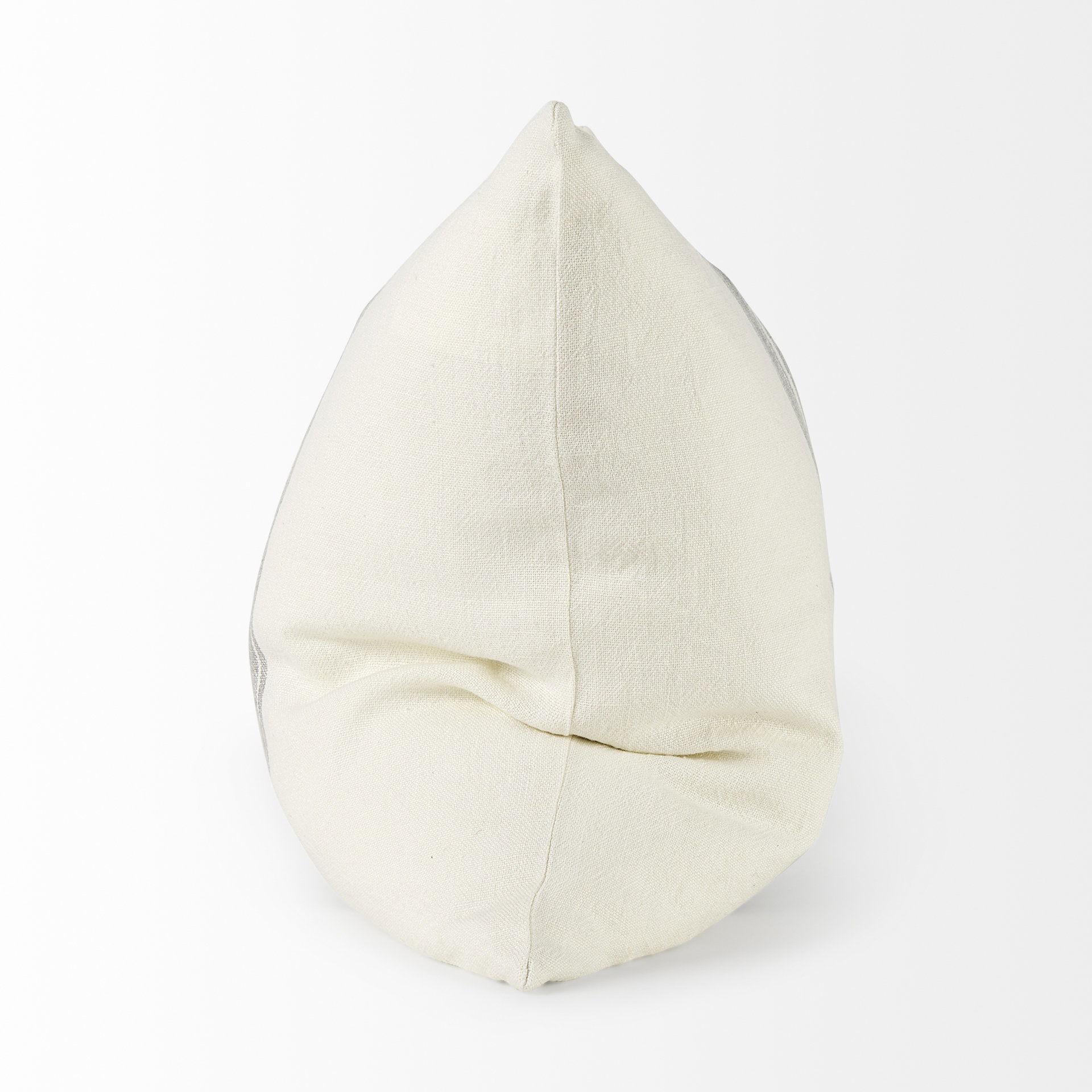 Patrice 22 x 22 Cream With Gray Stripes Decorative Pillow Cover, by Mercana, 22" length x 22" width x 0.2" height View 4