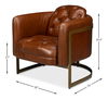 Finn Leather Club Chair, Havana Brown thumbnail 14