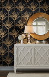 Bird of Paradise Black & Gold Wallpaper thumbnail 3