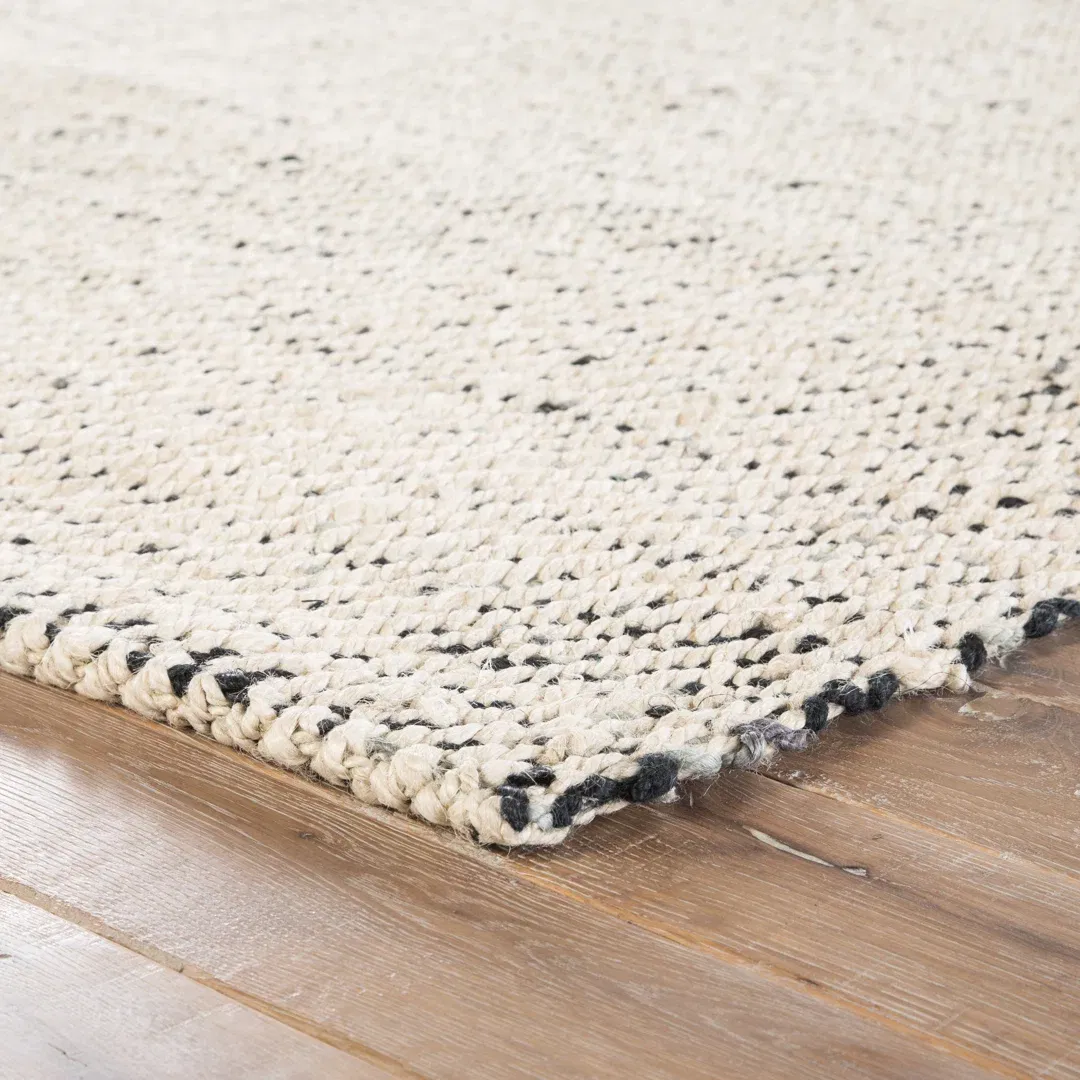 Handmade Jute White/Black Area Rug large image 