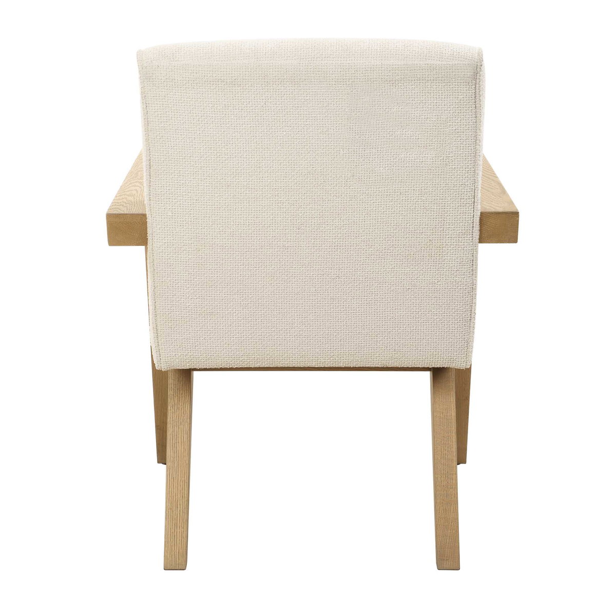 Blakely White Dining Arm Chair, Dining Chair by Uttermost, 25.5" width x 34.5" height x 27" depth View 7