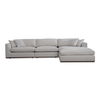 Rue Lounge Modular Sectional Off White, Sectional Sofa by Moe's Home, 136.2" width x 23.6" height x 81.8" depth thumbnail 1