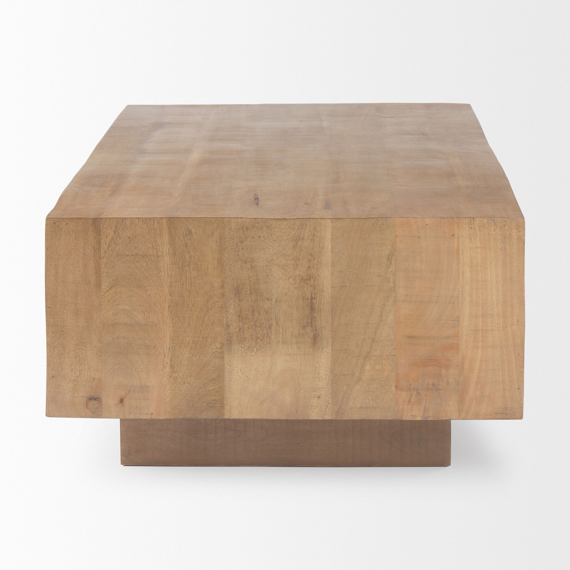 Hayden Light Brown Wood Rectangular Coffee Table large image 