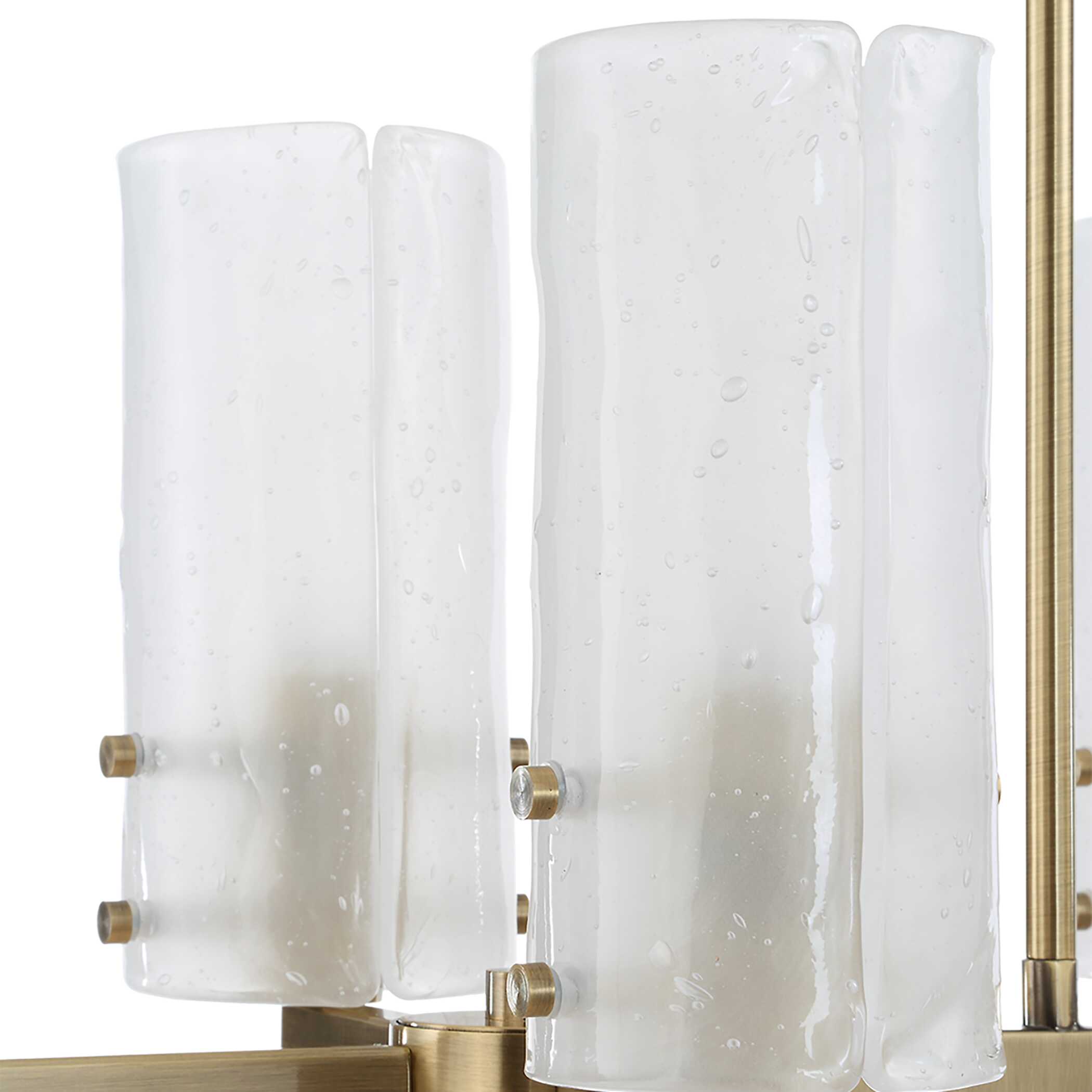 Mistie 8 Light Linear Chandelier, Ceiling Light by Uttermost, 45" width x 9" height x 14.5" depth View 6