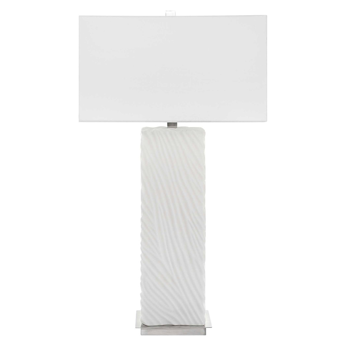 Pillar White Marble Table Lamp, by Uttermost, 17" width x 32" height x 10" depth View 5