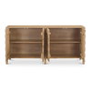 Fulton 4 Door Sideboard Natural, Cabinets & Sideboard by Moe's Home, 72" width x 34" height x 19" depth thumbnail 4