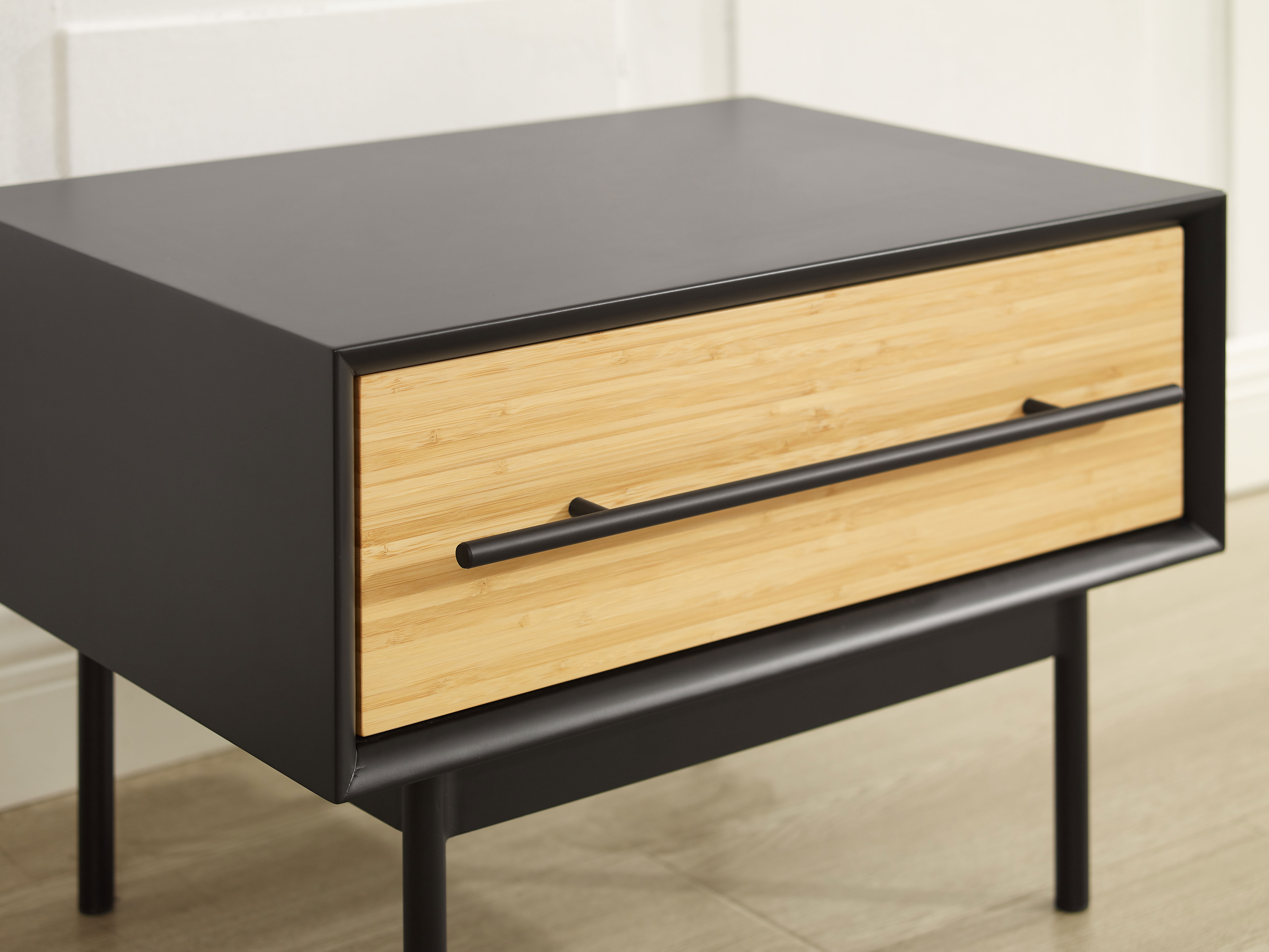 Santa Cruz 1 Drawer Nightstand, Wheat, by Greenington, 15.75" length x 22" width x 15.5" height View 10