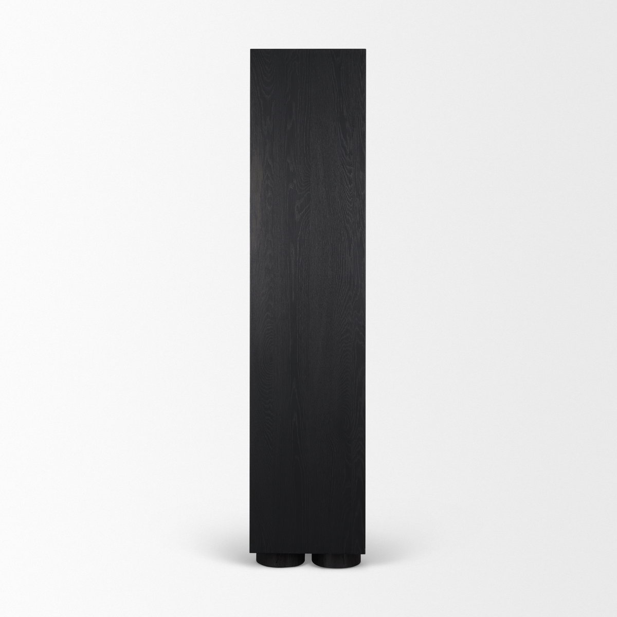 Tabor Natural Wood with Black Oak Frame Bookcase, Shelving & Bookcase by Mercana, 47" length x 16" width x 72" height View 6