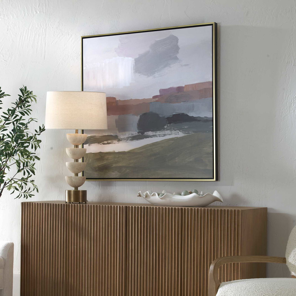 Westward Framed Landscape Art, Painting by Uttermost, 41.5" width x 41.5" height x 2" depth View 3