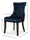Sophie Side Chair, Blue Velvet, Dining Chair by Sarreid, 20" length x 25" width x 37" height thumbnail 13