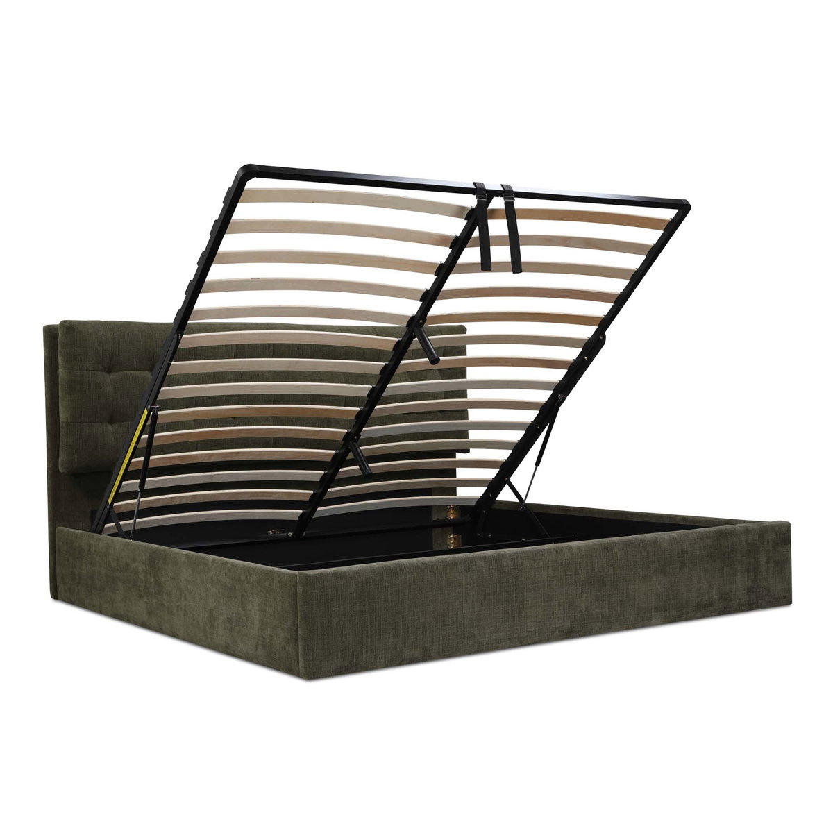 Sebastion Queen Storage Bed Green, by Moe's Home, 5'4.56" width x 3'8.88" height x 7'1.43" depth View 2