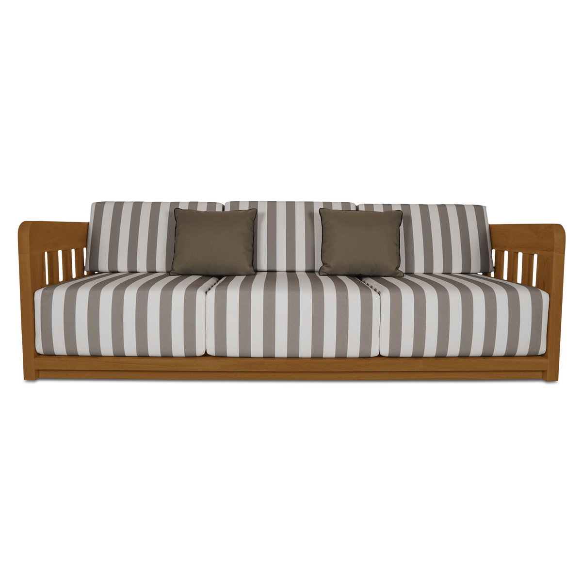 Adelaide Outdoor Sofa Brown Stripe, by Moe's Home, 7'6" width x 2'8" height x 2'10.09" depth View 1