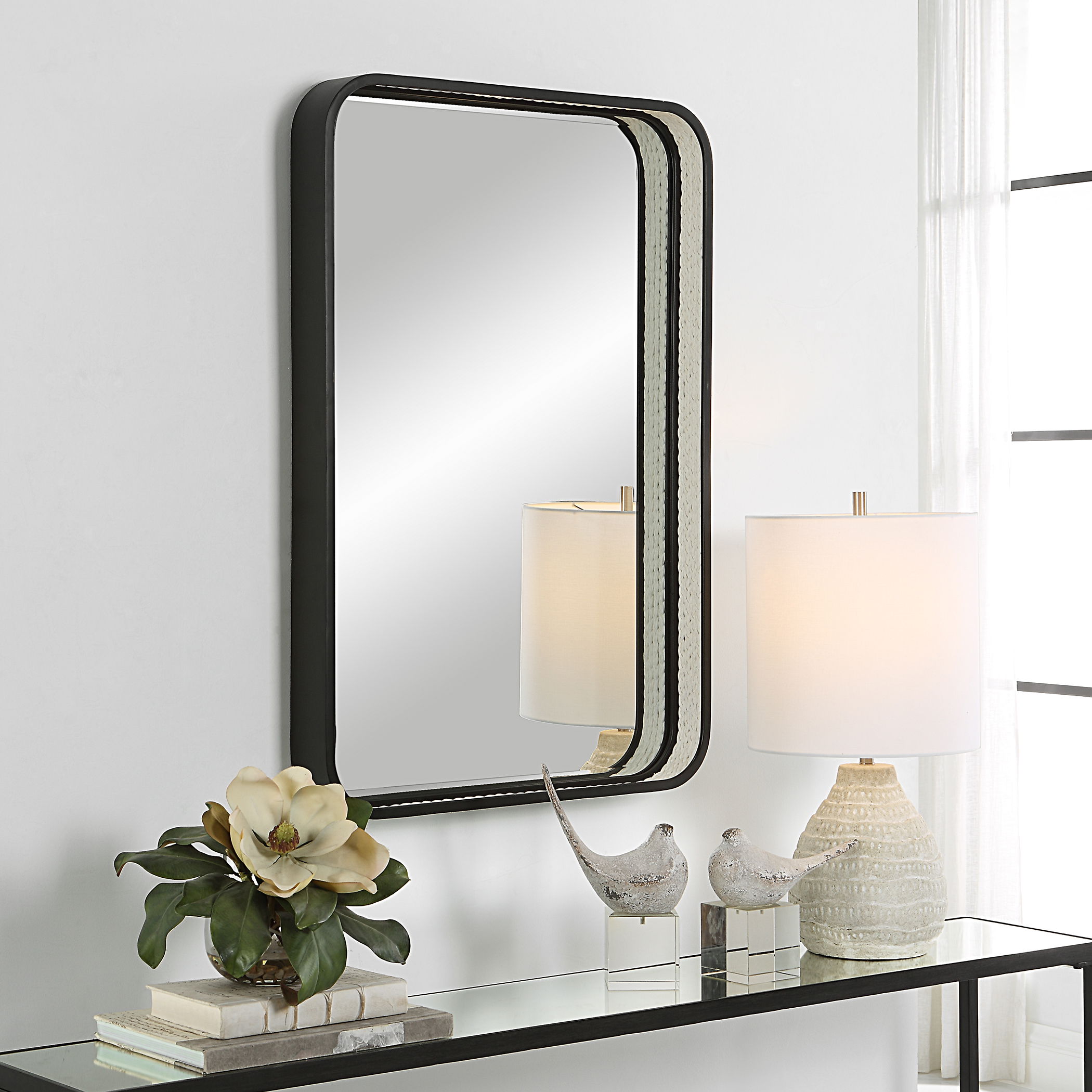 Santa Cruz Inner White Rope Mirror large image 