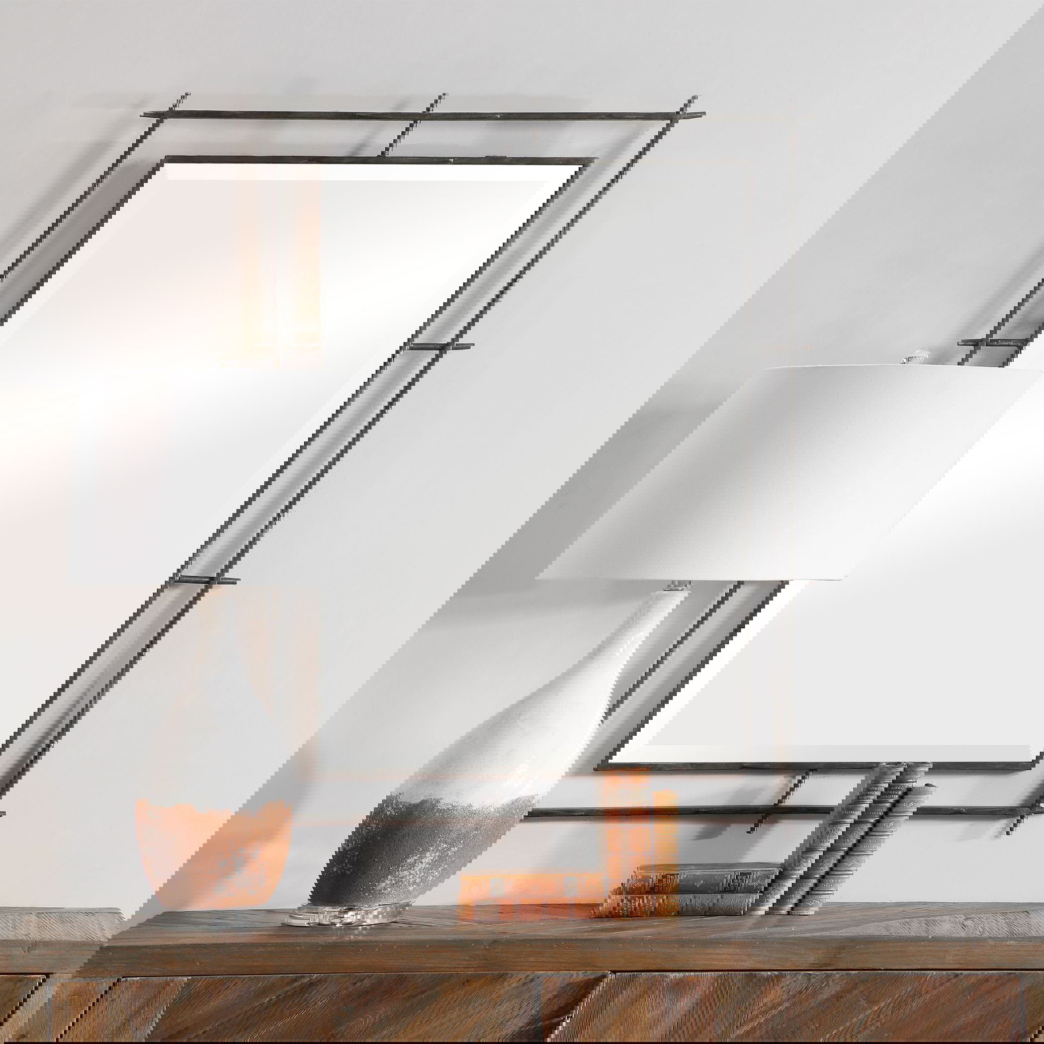 Ironworks Industrial Mirror, by Uttermost, 30.25" width x 40.15" height x 1.15" depth View 2