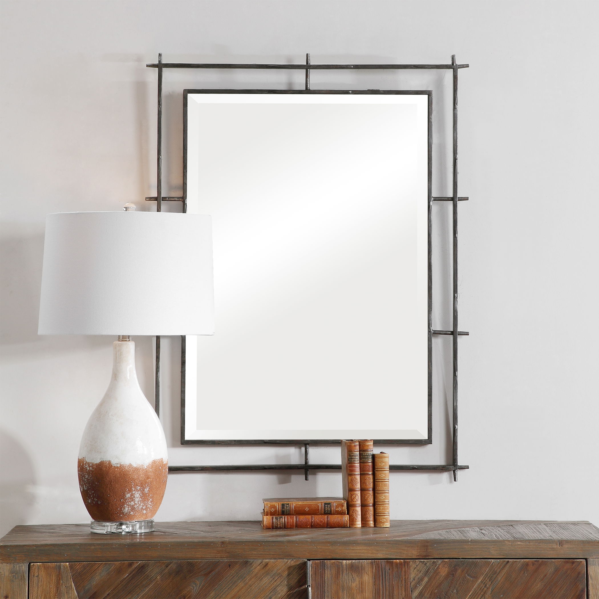 Ironworks Industrial Mirror large image 