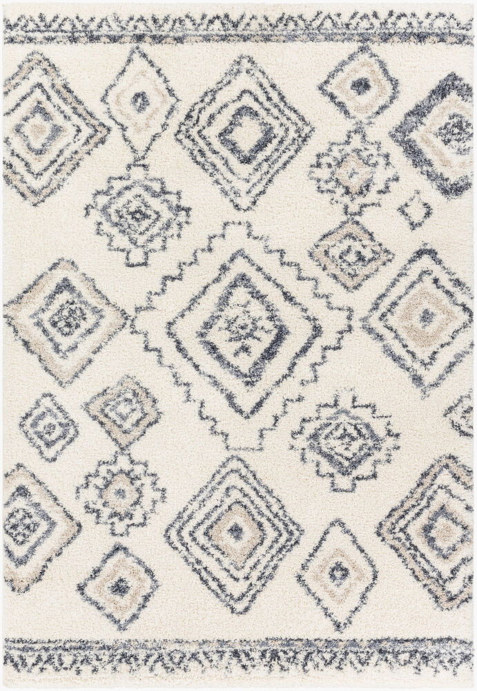 Puffy Shag Machine Woven Rug, by Surya, 1'3.75" length x 1'3.75" width