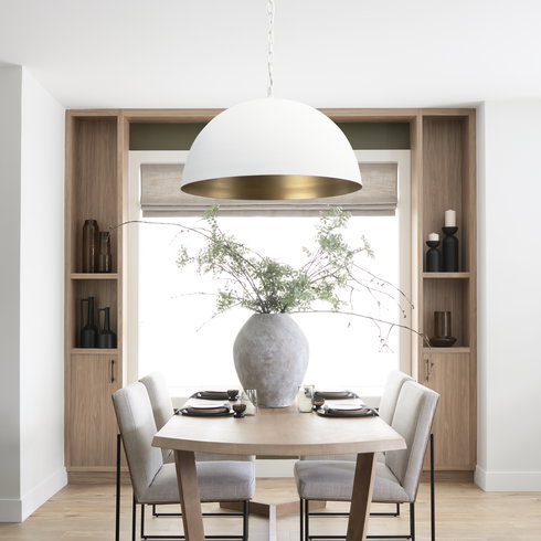 Doma 36" Round White Dome Pendant Light