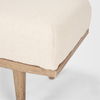 Shae Brown Wood with Oatmeal Fabric Bench, Benche by Mercana, 56" length x 18" width x 19" height thumbnail 8