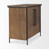 Maddox  40.0L x 18.5W x 32.75H Brown Solid Wood Black Metal 2 Door Accent Cabinet, Cabinets & Chest by Mercana, 40" length x 18.5" width x 32.75" height thumbnail 7