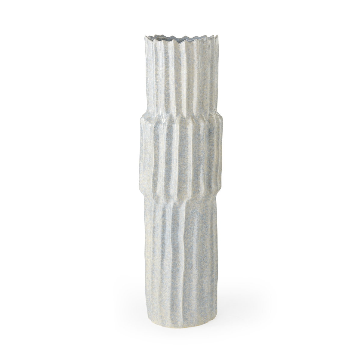 Cardon 23.0H Gray Ceramic Vase, by Mercana, 6.69" length x 6.69" width x 23.03" height View 1