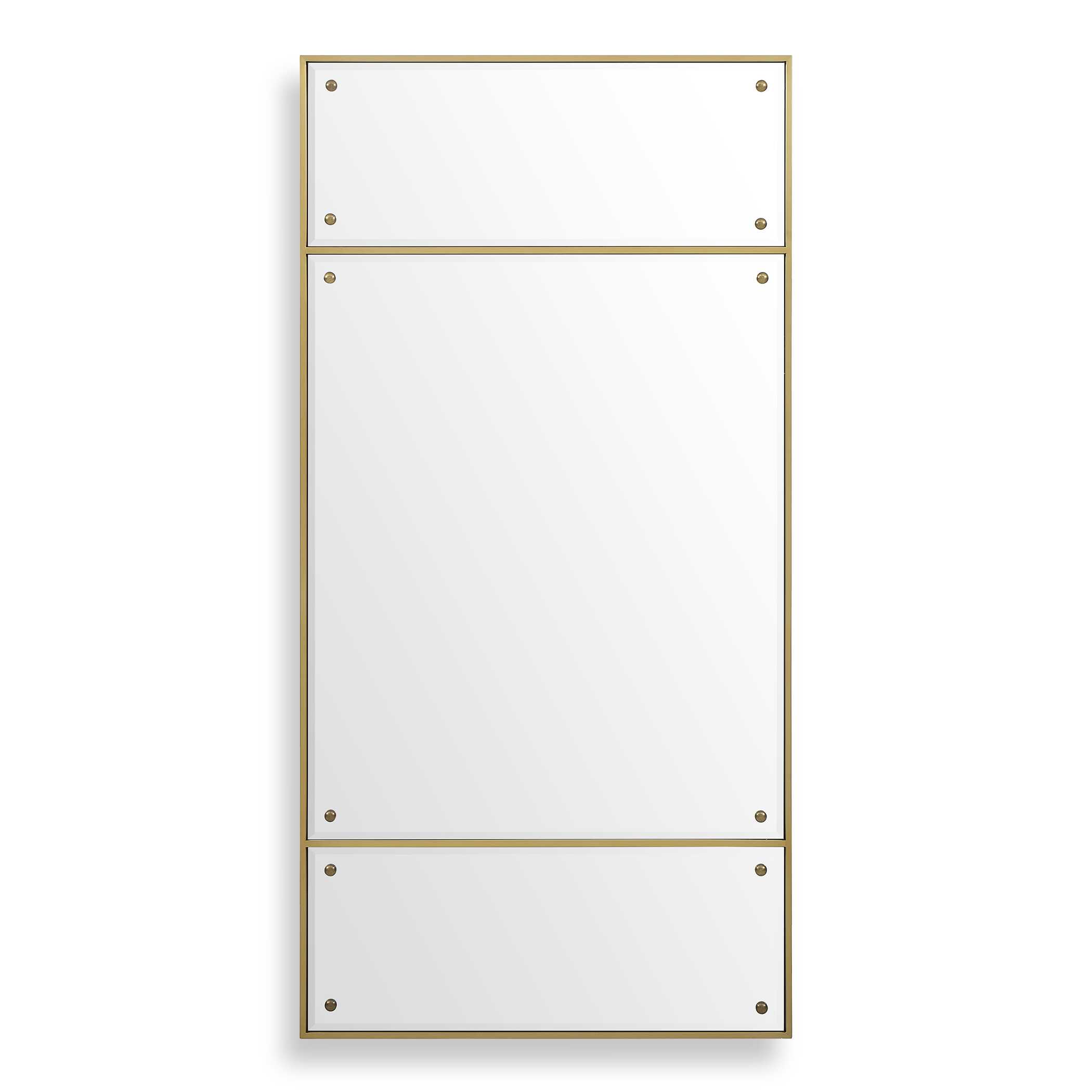 Wrenton Brass Rectangular Mirror, by Uttermost, 30" width x 60" height x 1.5" depth View 1
