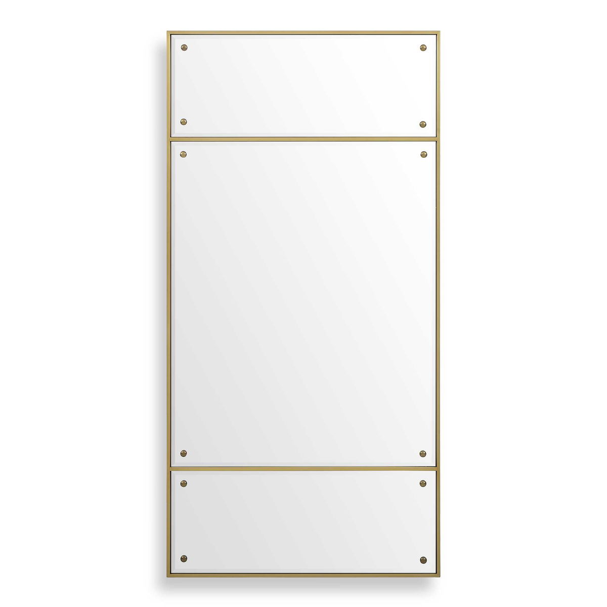 Wrenton Brass Rectangular Mirror, by Uttermost, 30" width x 60" height x 1.5" depth View 1