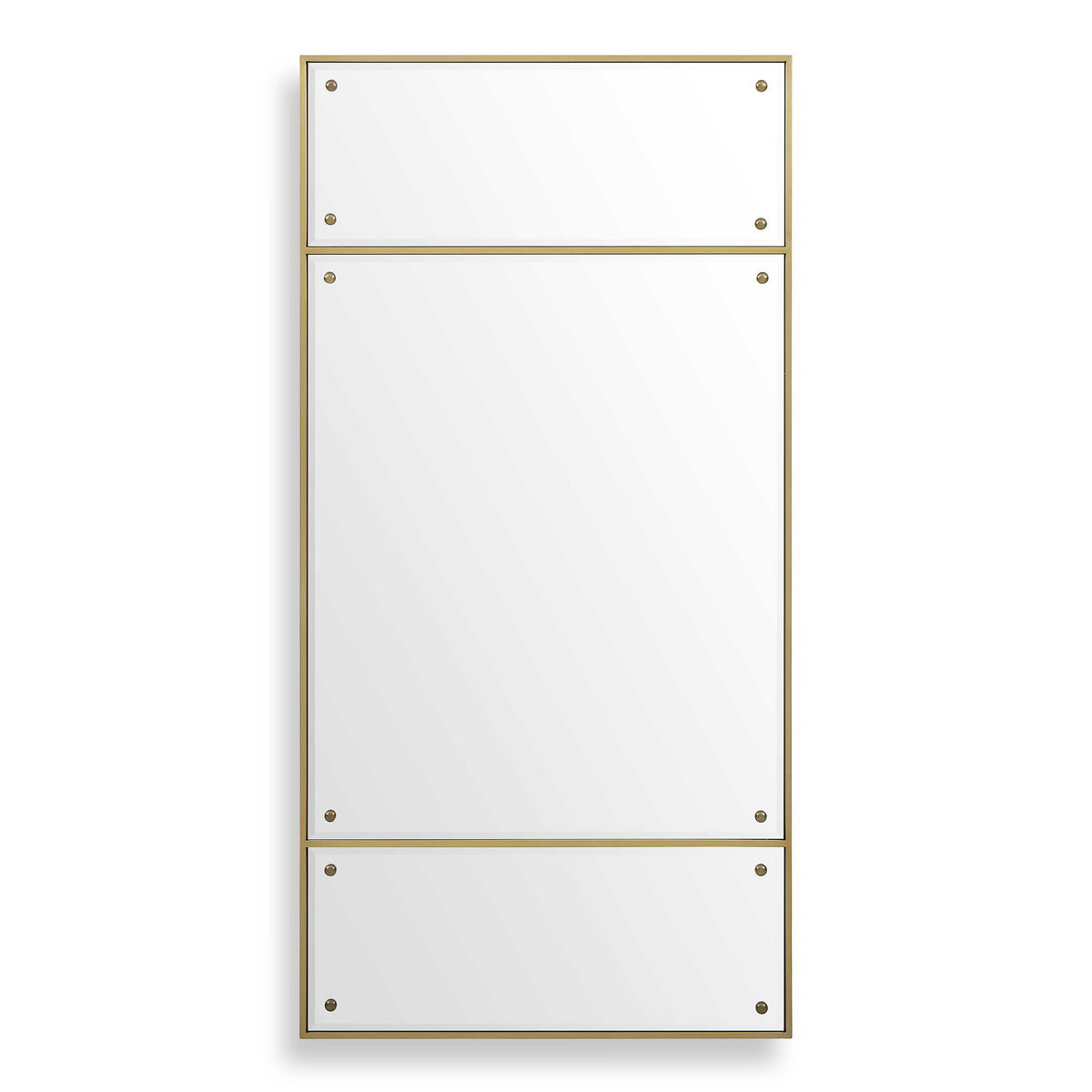Wrenton Brass Rectangular Mirror, by Uttermost, 30" width x 60" height x 1.5" depth View 1