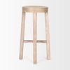 Brahma 30' Total Height White Washed Wood Stool thumbnail 4