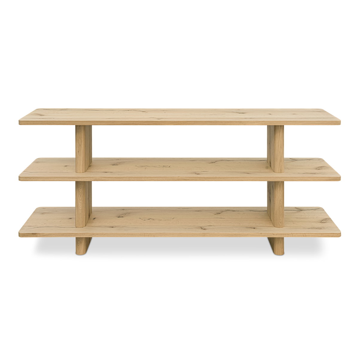 Casey Small Bookcase Rustic Oak, Shelving & Bookcase by Moe's Home, 70" width x 30" height x 15" depth View 1