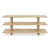 Casey Small Bookcase Rustic Oak, Shelving & Bookcase by Moe's Home, 70" width x 30" height x 15" depth thumbnail 1