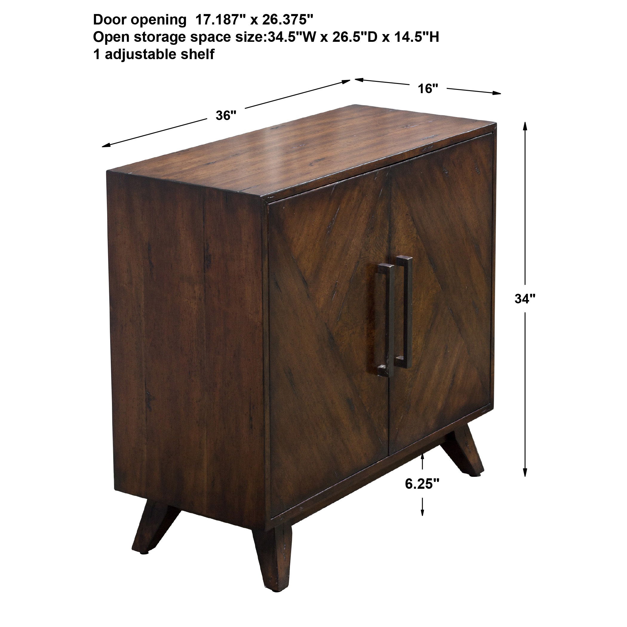 Liri Mid-Century Accent Cabinet large image 