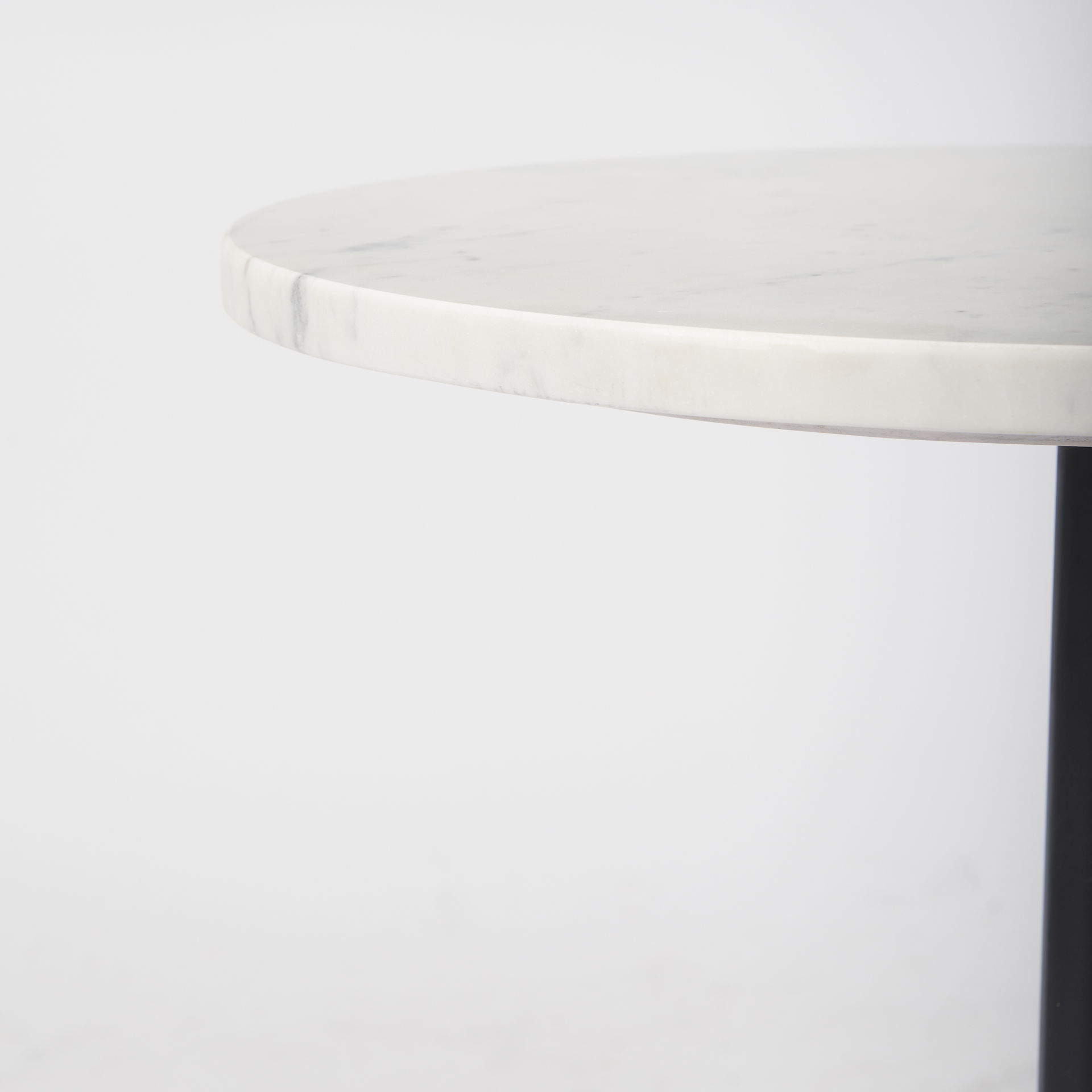 Maxwell Marble Top Pedestal End/Side Table, Side & End Table by Mercana, 20" length x 20" width x 24" height View 5