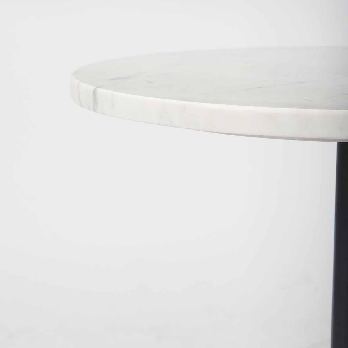 Maxwell Marble Top Pedestal End/Side Table, Side & End Table by Mercana, 20" length x 20" width x 24" height View 5