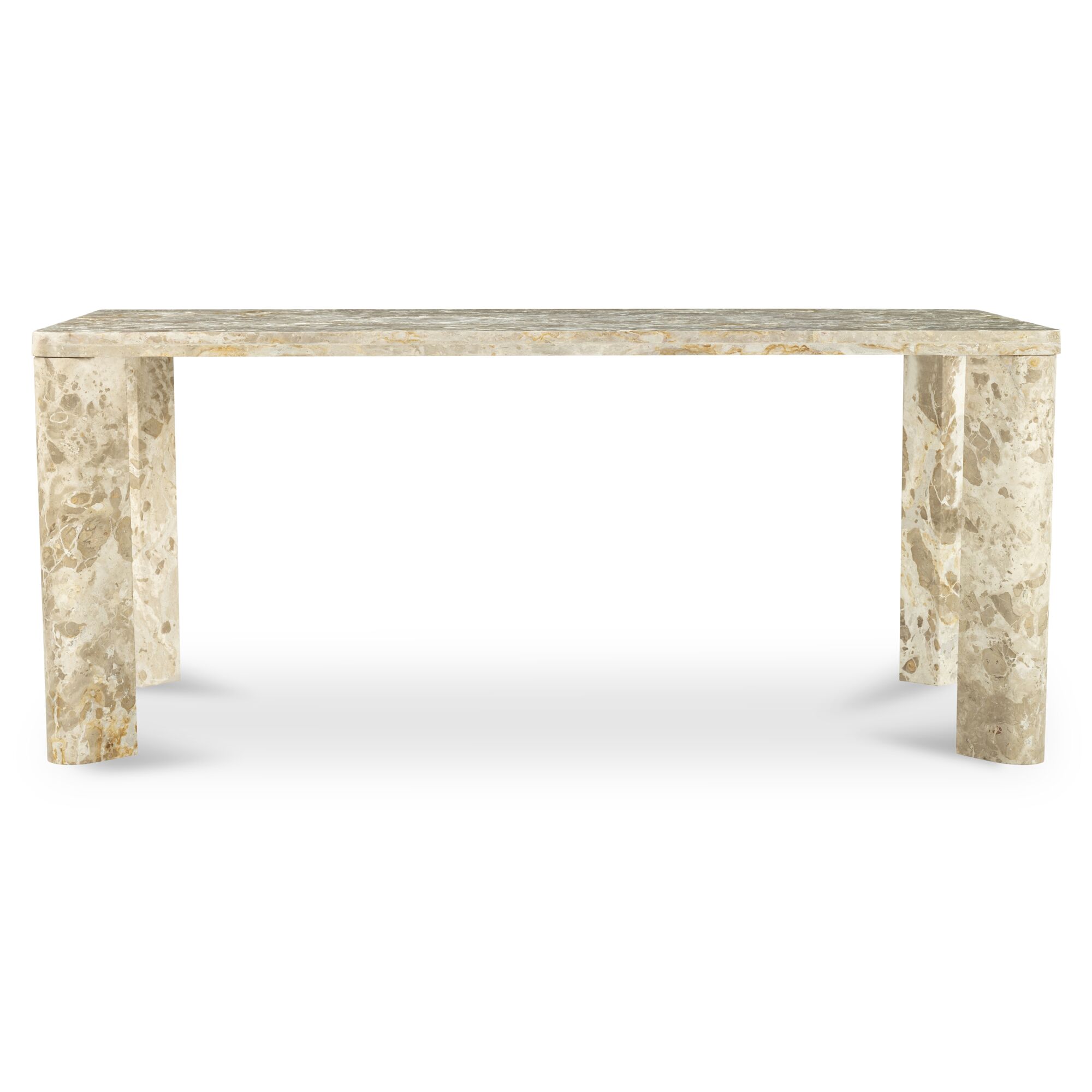 Segment Dining Table Panther Stone Beige, by Moe's Home, 72" width x 30" height x 39" depth View 1