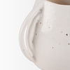 Urvi Short Off White Speckled Asymmetrical Ceramic Vase, by Mercana, 7.68" length x 5.31" width x 6.5" height thumbnail 9