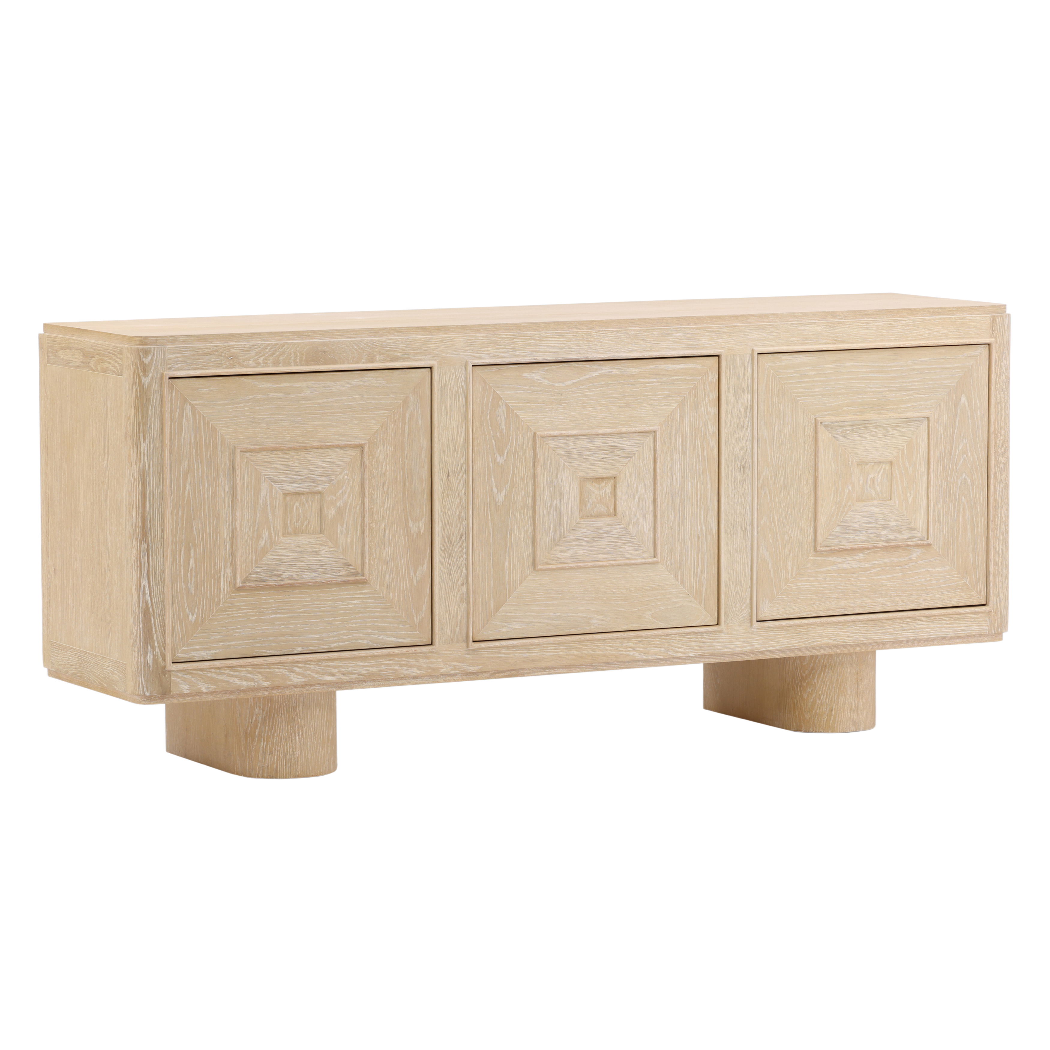 Williams Sideboard Light Natural, Sideboards & Buffet by Dovetail, 72.8" width x 32.5" height x 17.9" depth View 1