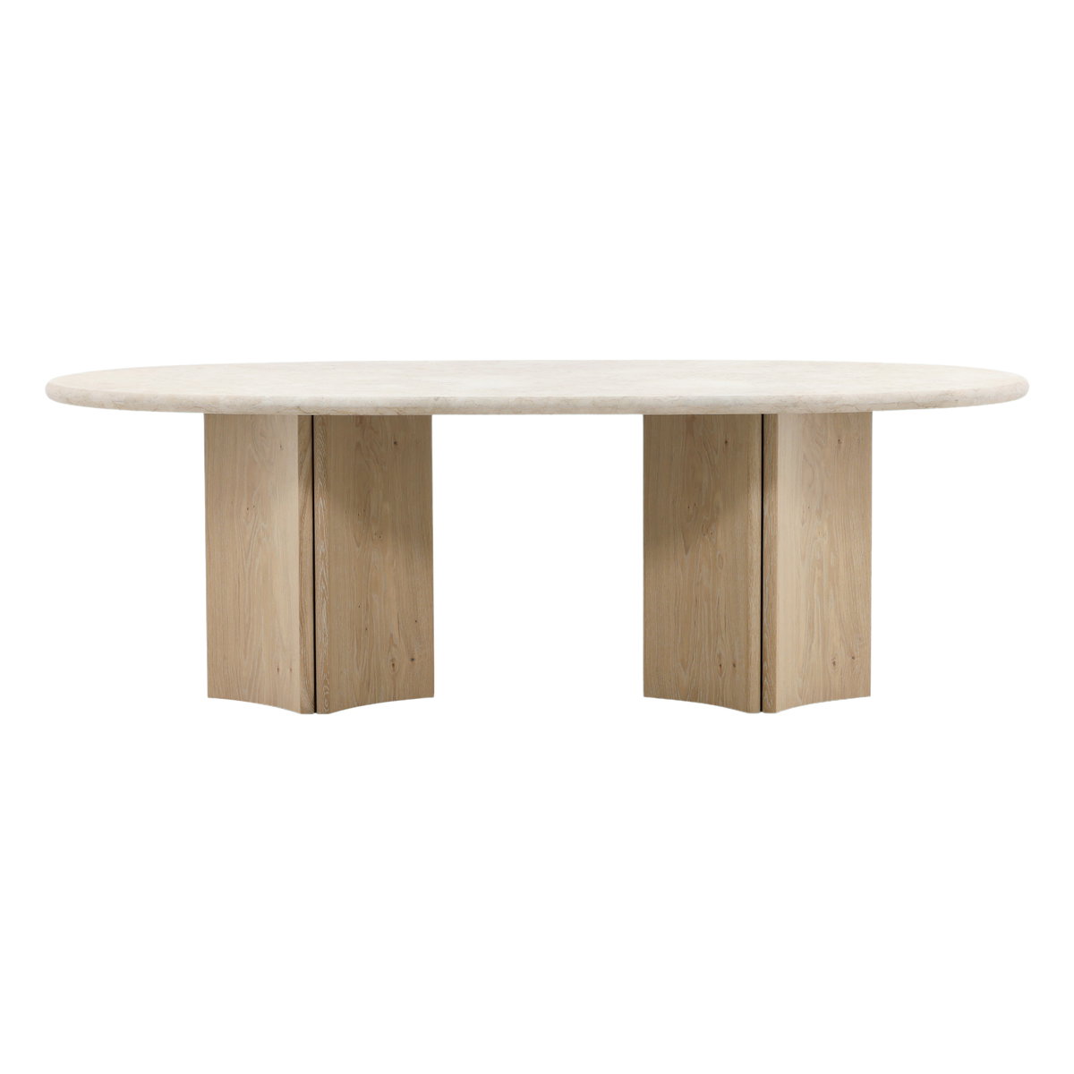 Oja Dining Table Natural 88', by Dovetail, 88.38" width x 29.37" height x 42.3" depth View 2