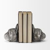 Bruno (Set of 2) 5L x 5W Silver American Bulldog Bookends, by Mercana, 4.84" length x 4.72" width x 5.51" height thumbnail 4
