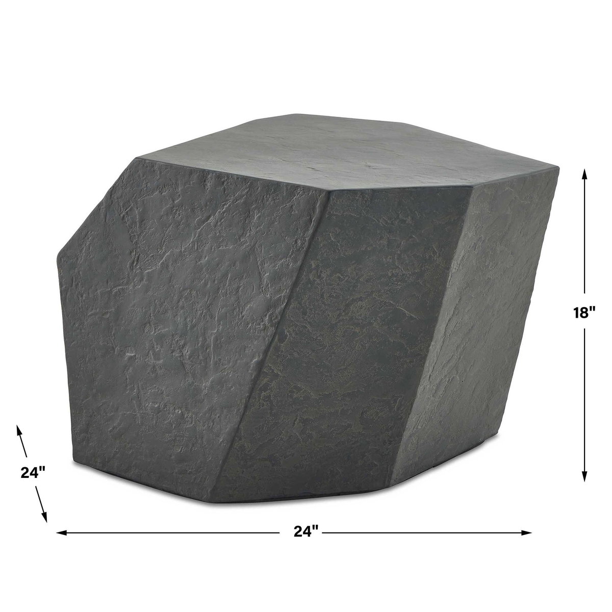 Parra Slate Outdoor Side Table, Outdoor Table by Uttermost, 2' width x 1'6" height x 2' depth View 3