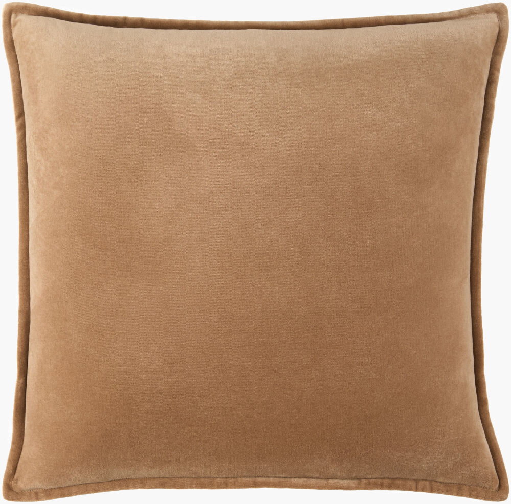 Cotton Velvet Accent Pillow, Decorative Pillow by Surya, 22" length x 22" width