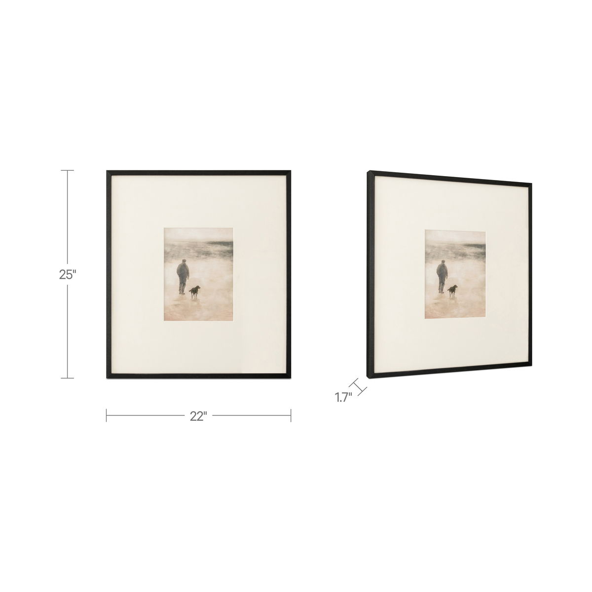 Strand 1 Framed Print, Painting by Moe's Home, 22" width x 25" height x 1.75" depth View 6