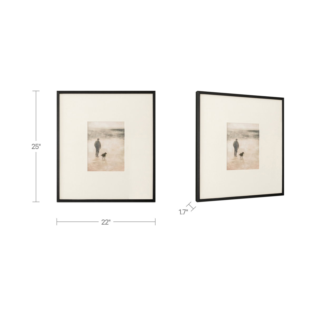 Strand 1 Framed Print, Painting by Moe's Home, 22" width x 25" height x 1.75" depth View 6