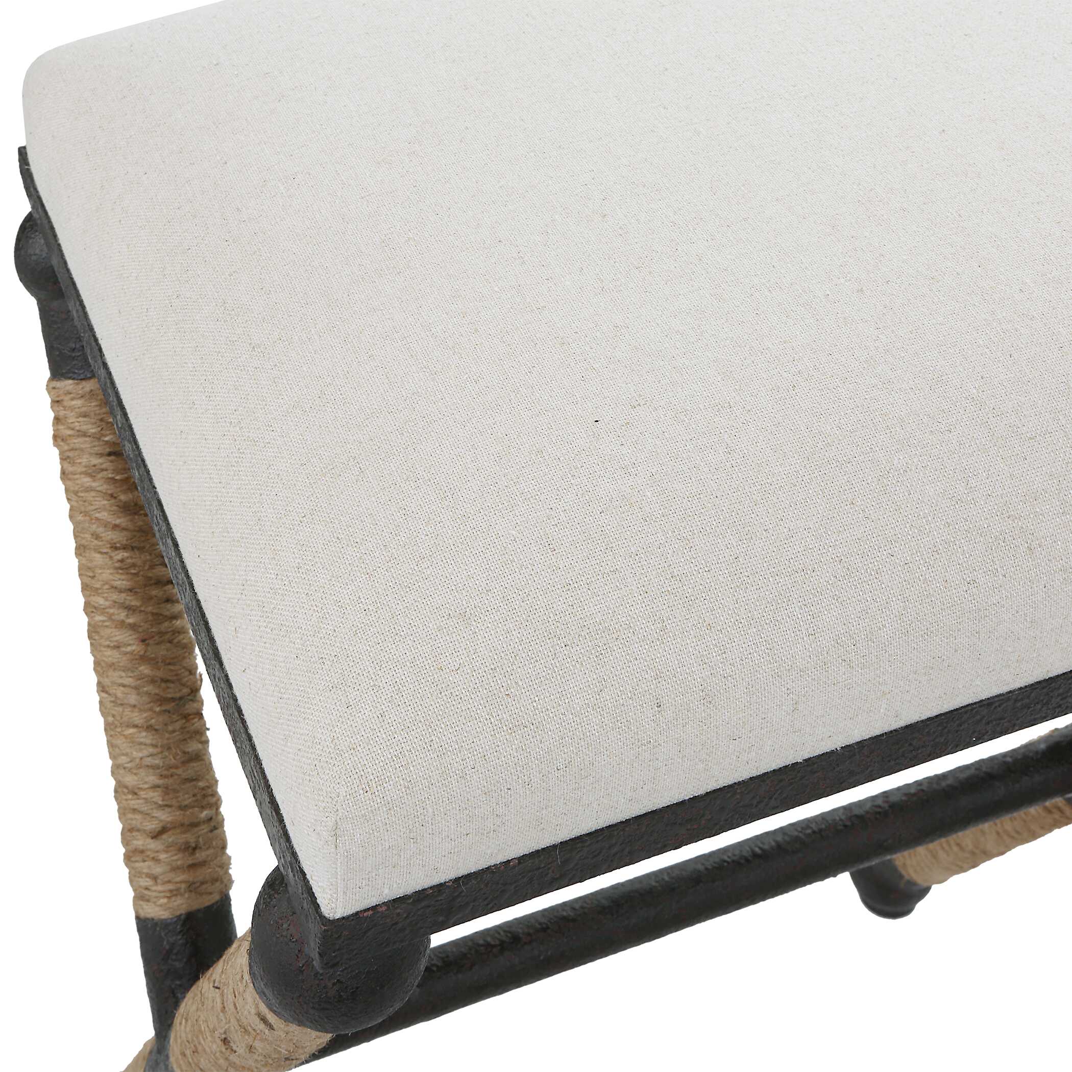 Firth Rustic Oatmeal Counter Stool, Furniture by Uttermost, 18.75" width x 27.62" height x 18.75" depth View 7