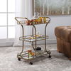 Stassi Gold Serving Cart, Furniture by Uttermost, 31.5" width x 37.12" height x 15.25" depth thumbnail 6