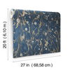 Marbled Endpaper Navy Peel & Stick Wallpaper thumbnail 3
