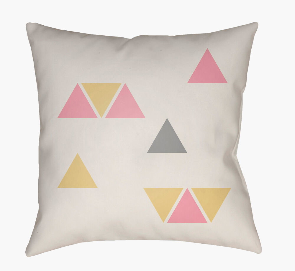 Triangles Accent Pillow, Decorative Pillow by Surya, 18" length x 18" width
