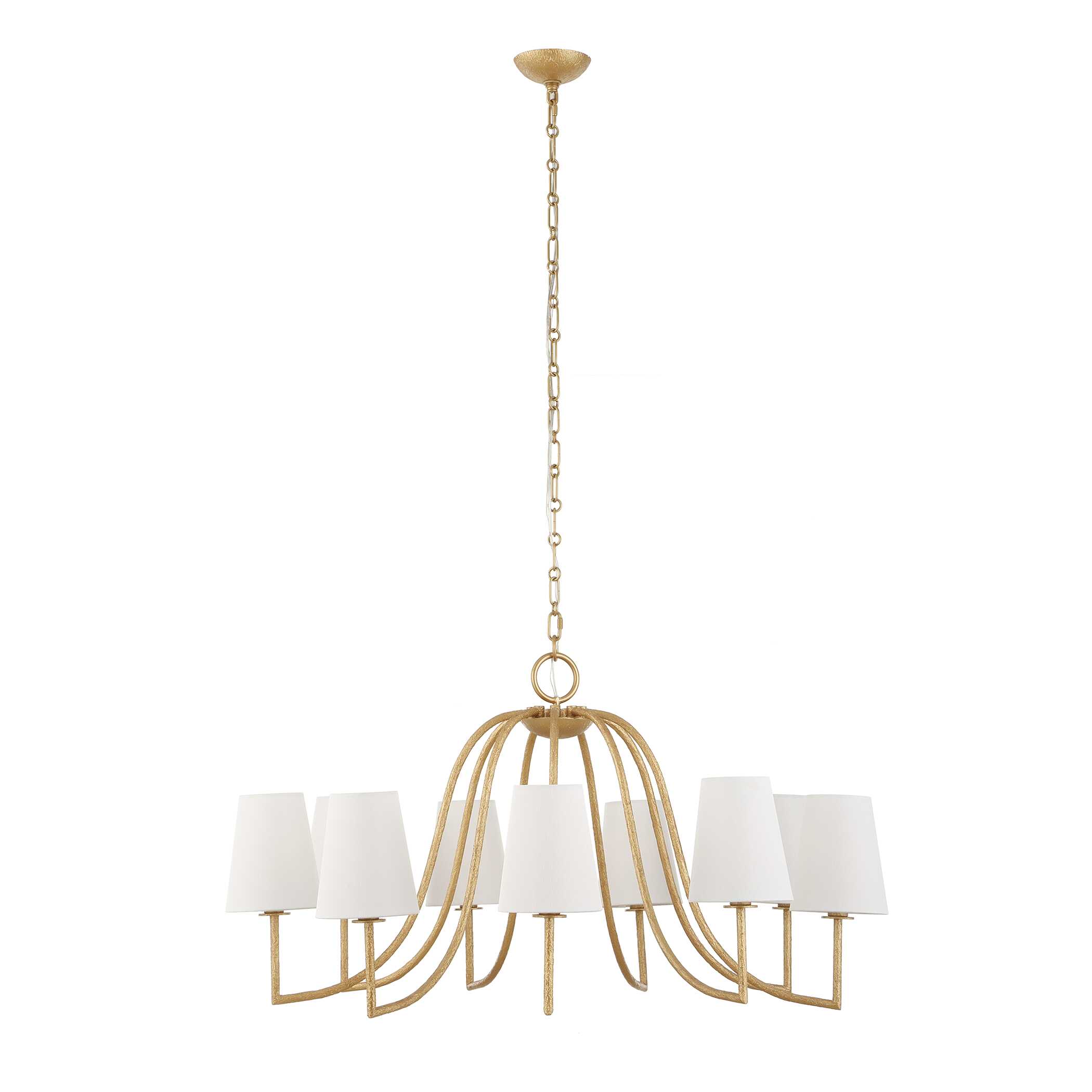 Seville 9 Light Gold Chandelier, Ceiling Light by Uttermost, 21.62" height x 42" diameter View 8