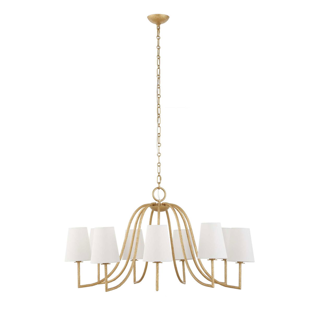 Seville 9 Light Gold Chandelier, Pendant by Uttermost, 21.62" height x 42" diameter View 8