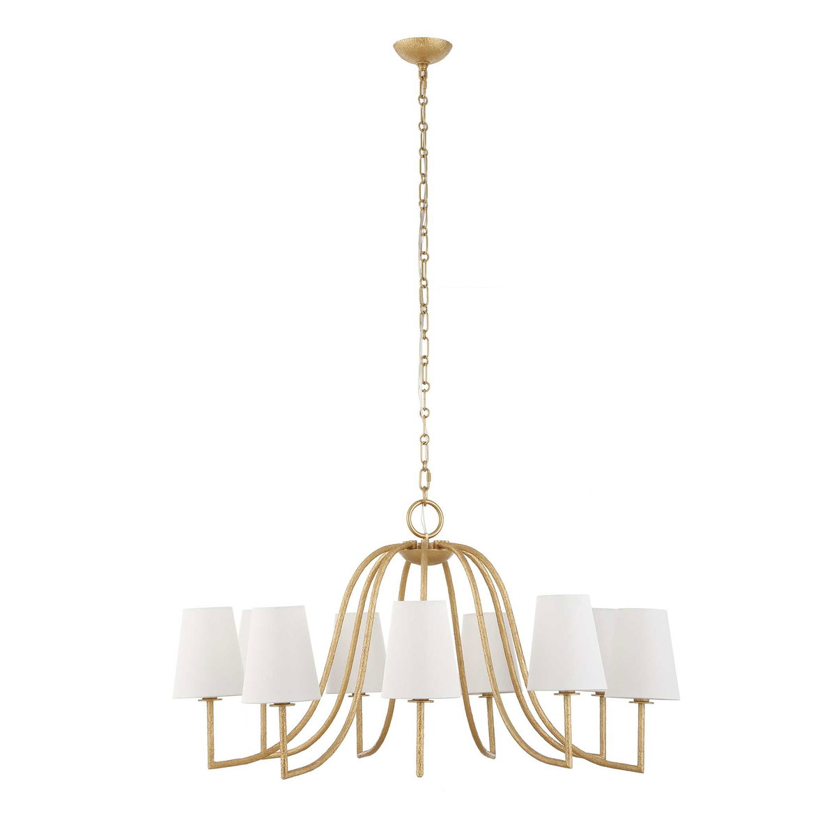 Seville 9 Light Gold Chandelier, Pendant by Uttermost, 21.62" height x 42" diameter View 8